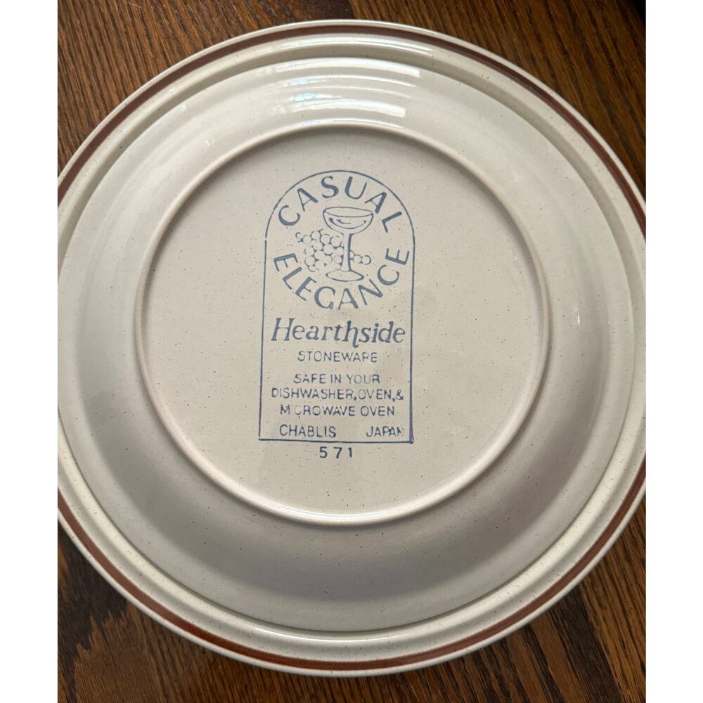 Vintage 70s Hearthside Chablis Stoneware Plate Set - Picture 4 of 15